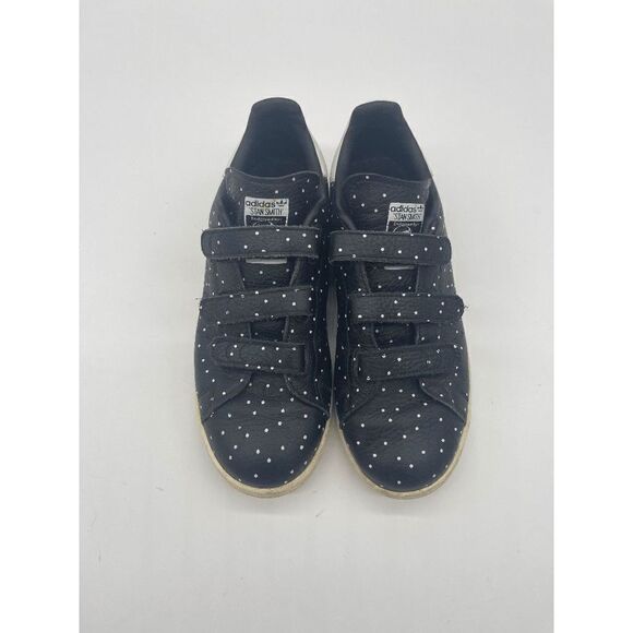 Adidas Stan Smith Sneaker Self Adhesive Straps US Sz 7 Black w Polka dots - Picture 6 of 7
